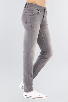 شلوار جین طوسی مردانه پاچه تنگ CEDY DENIM - کد 66567563