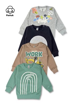 سوئیشرت رنگی بچه گانه چاپی MK Mukko Kids - کد 920762939