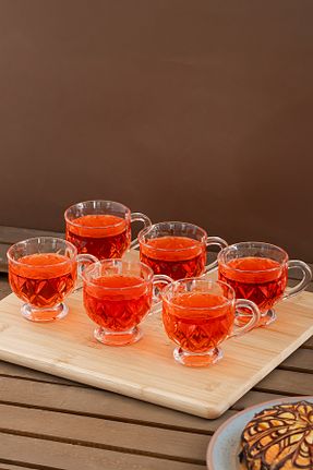 فنجان چای سفید شیشه Porsima - کد 917855292