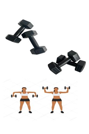 دمبل و صفحه وزنه مشکی Housess - کد 918006031
