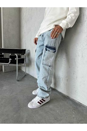 شلوار آبی مردانه بافتنی MODA - کد 919444266