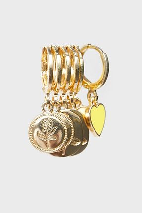 گوشواره جواهر طلائی فلزی Ervalina - کد 471623572