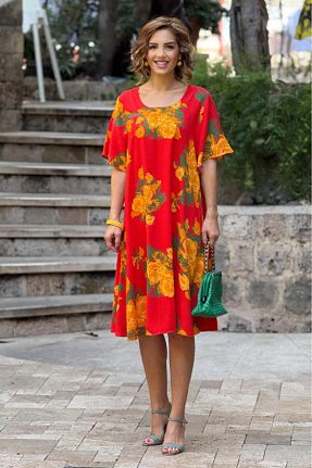 لباس نارنجی زنانه بافتنی Nevin Kaya Moda - کد 917911616