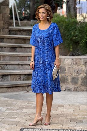 لباس آبی زنانه بافتنی Nevin Kaya Moda - کد 917939458