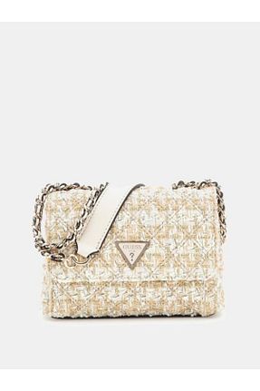 کیف دوشی زرد زنانه پلی استر Guess - کد 917976303