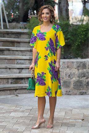 لباس زرد زنانه بافتنی Nevin Kaya Moda - کد 917950993