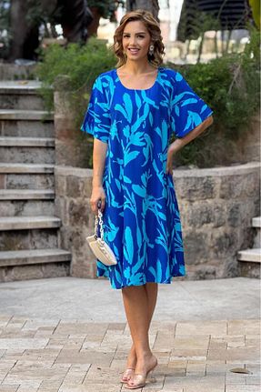لباس فیروزه ای زنانه بافتنی Nevin Kaya Moda - کد 917908172
