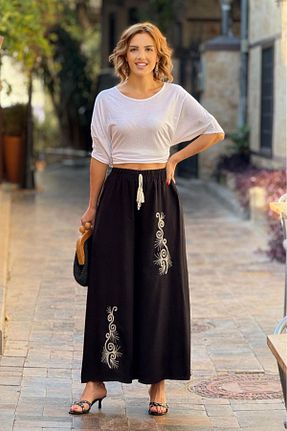 شلوار مشکی زنانه بافتنی Nevin Kaya Moda - کد 918148179
