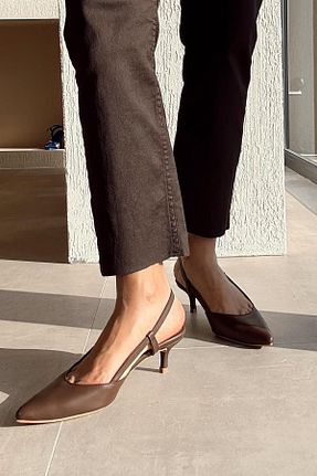 کفش پاشنه بلند کلاسیک رنگی زنانه چرم nope21shoess - کد 918183694