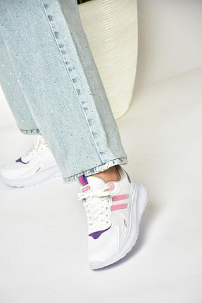 کفش اسنیکر سفید زنانه بند دار Fox Shoes - کد 917978974