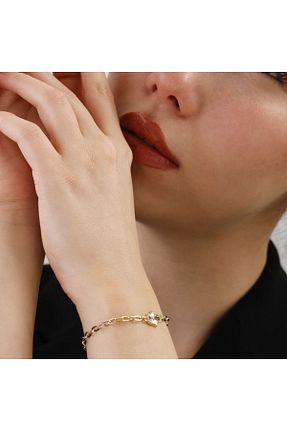 دستبند طلا رنگی زنانه 14 عیار Siora Jewelry - کد 906422719