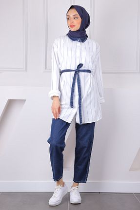 ست بالاتنه و پائین تنه حجاب آبی زنانه رگولار İmajButik - کد 918424076