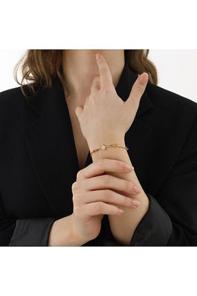 دستبند طلا طلائی زنانه 14 عیار Siora Jewelry - کد 906416294