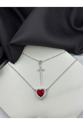 گردنبند استیل ( فولاد ) قرمز استیل (فولاد) Lumiera - کد 919813286