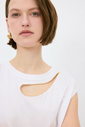 تیشرت نباتی زنانه Fitted adL - کد 906416975