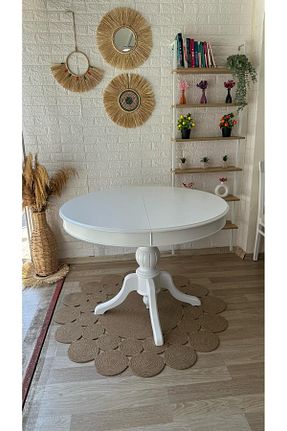 میز ناهار خوری سفید Ortadan Açılır silla - کد 900334072
