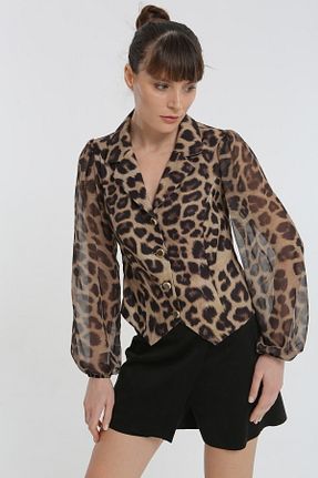 بلوز قهوه ای زنانه ساده YORSSTYLE - کد 904141756
