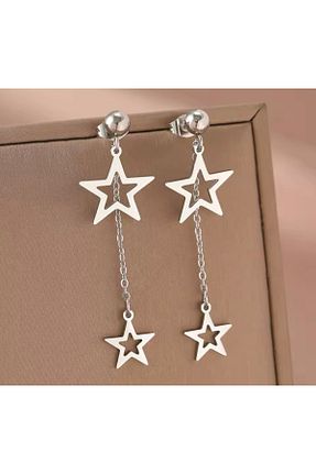 گوشواره جواهر روکش نقره monalisatoka - کد 901732888