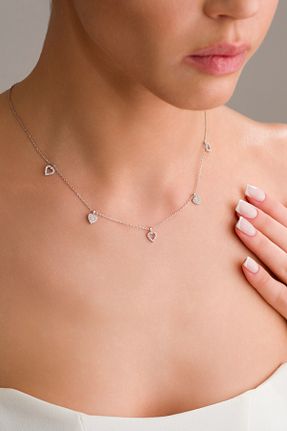 گردنبند نقره طوسی زنانه 925 عیار bs begisilver - کد 919846944