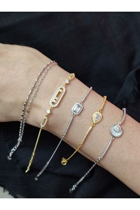 دستبند نقره طوسی زنانه 925 عیار MODA925 - کد 919862144