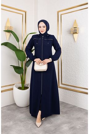 کلاه و ابایا سرمه ای زنانه پنبه پلی استر Butik - کد 919870071
