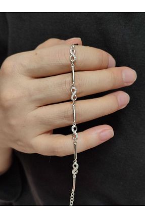دستبند نقره طوسی زنانه 925 عیار MODA925 - کد 919863559