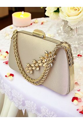 کیف مجلسی بژ زنانه پارچه ای Biçanta - کد 919882783