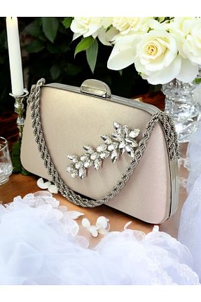 کیف مجلسی بژ زنانه پارچه ای Biçanta - کد 919882767