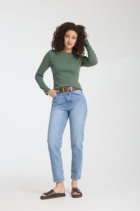 بادی فیروزه ای زنانه یقه دوچرخه E&M Tekstil - کد 919878428