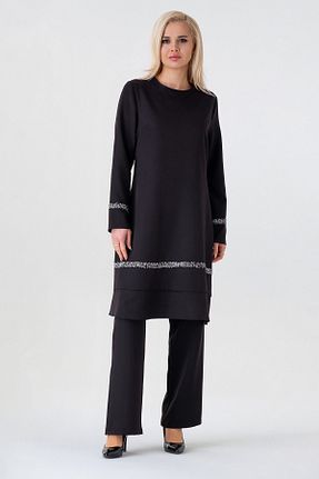 ست بالاتنه و پائین تنه حجاب مشکی زنانه رگولار Fashion Showcase - کد 919886958