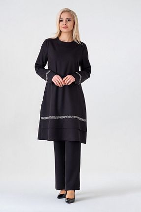 ست بالاتنه و پائین تنه حجاب مشکی زنانه رگولار Fashion Showcase - کد 919886958