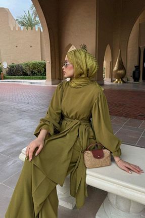 سرهمی حجاب سبز رگولار Şulemoda Giyim - کد 919907051