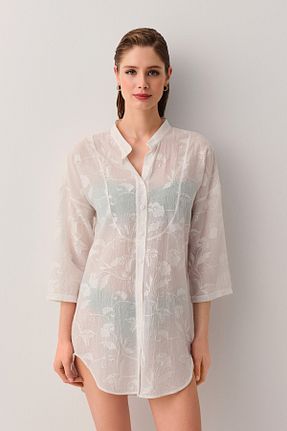 لباس ساحلی نباتی زنانه پلی استر Suwen - کد 919910347