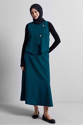 ست بالاتنه و پائین تنه حجاب سبز زنانه رگولار TRENDTESETTÜR - کد 919909615