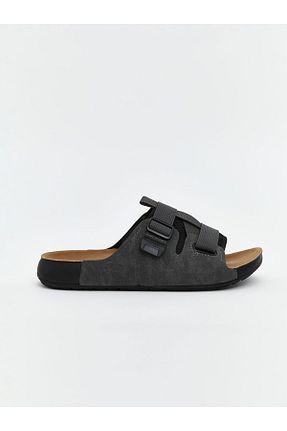 دمپائی طوسی مردانه جیر LC Waikiki - کد 920890488