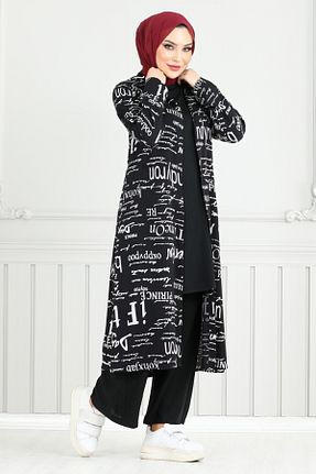 ست بالاتنه و پائین تنه حجاب مشکی زنانه رگولار ModaMerve - کد 920889375