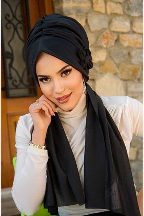 کلاه شنای حجاب مشکی زنانه Aişe Tesettür - کد 919921530