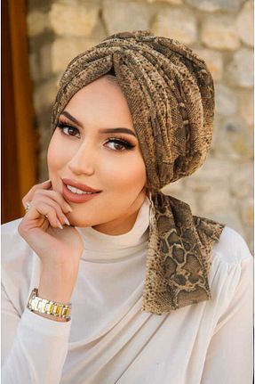 کلاه شنای حجاب قهوه ای زنانه Aişe Tesettür - کد 838878284