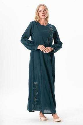لباس حجاب آبی زنانه رگولار Eliş Şile Bezi - کد 919933337