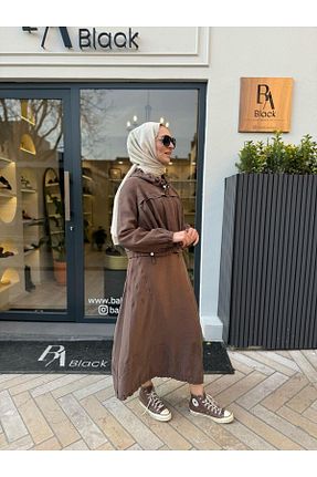 لباس حجاب قهوه ای زنانه رگولار MissWhence - کد 920934325