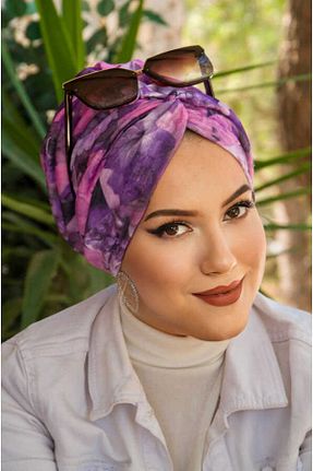 کلاه شنای حجاب بنفش زنانه Aişe Tesettür - کد 837443279