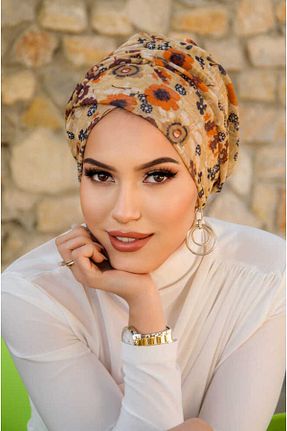 کلاه شنای حجاب قهوه ای زنانه Aişe Tesettür - کد 864814330