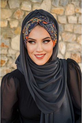 کلاه شنای حجاب طوسی زنانه Aişe Tesettür - کد 871358796