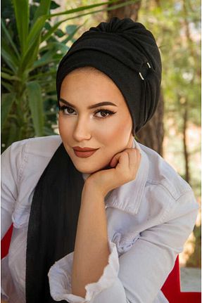 کلاه شنای حجاب مشکی زنانه Aişe Tesettür - کد 844684439
