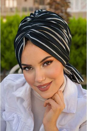 کلاه شنای حجاب مشکی زنانه Aişe Tesettür - کد 837443445