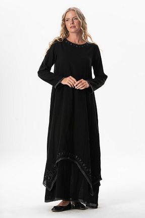 لباس حجاب مشکی زنانه رگولار Eliş Şile Bezi - کد 919933208