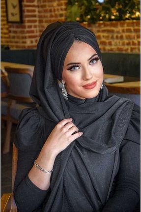 کلاه شنای حجاب مشکی زنانه Aişe Tesettür - کد 851032459
