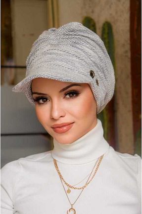 کلاه شنای حجاب سفید زنانه Aişe Tesettür - کد 904102937