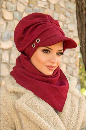 کلاه زرشکی زنانه Aişe Tesettür - کد 886717878