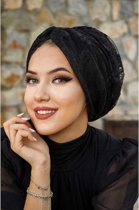 کلاه شنای حجاب مشکی زنانه Aişe Tesettür - کد 860934115